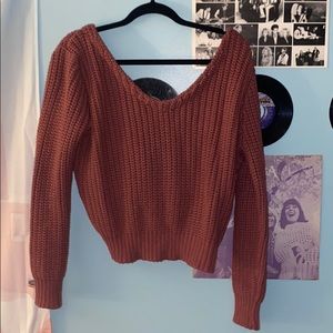 low neck sweater
